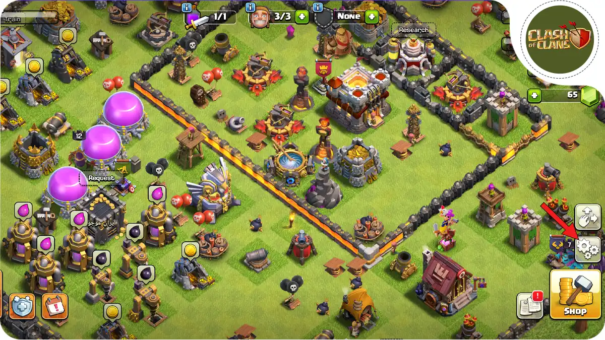 تنظیمات بازی کلش اف کلنز