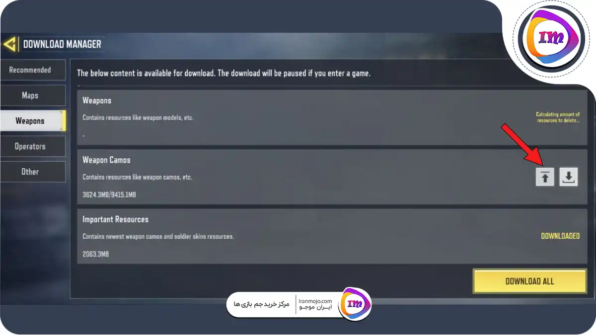 تنظیمات خودکار دانلود