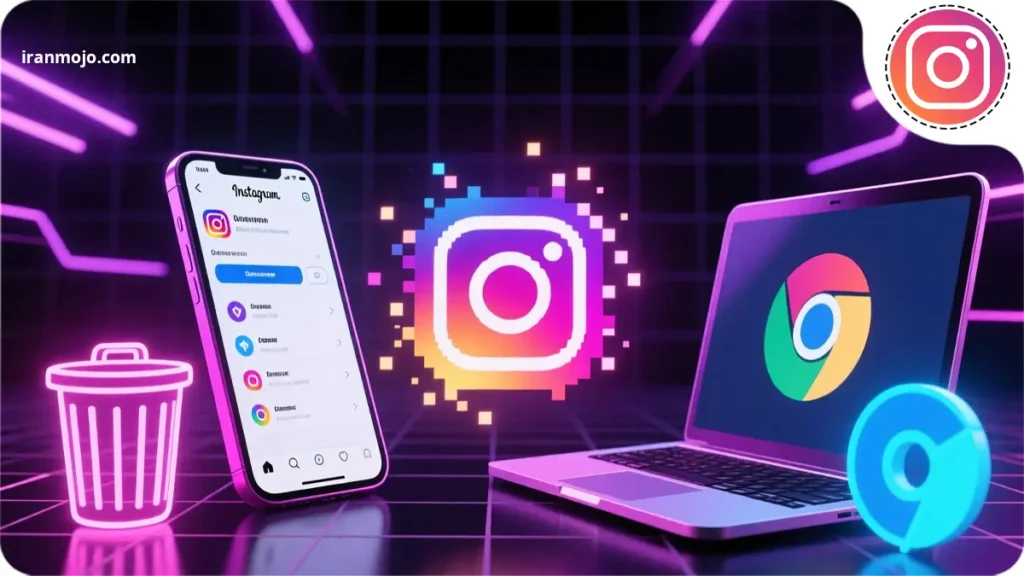 آموزش گام به گام دیلیت اکانت اینستاگرام به صورت دائمی