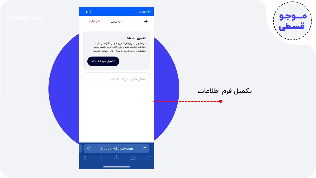 تکمیل فرم اطلاعات