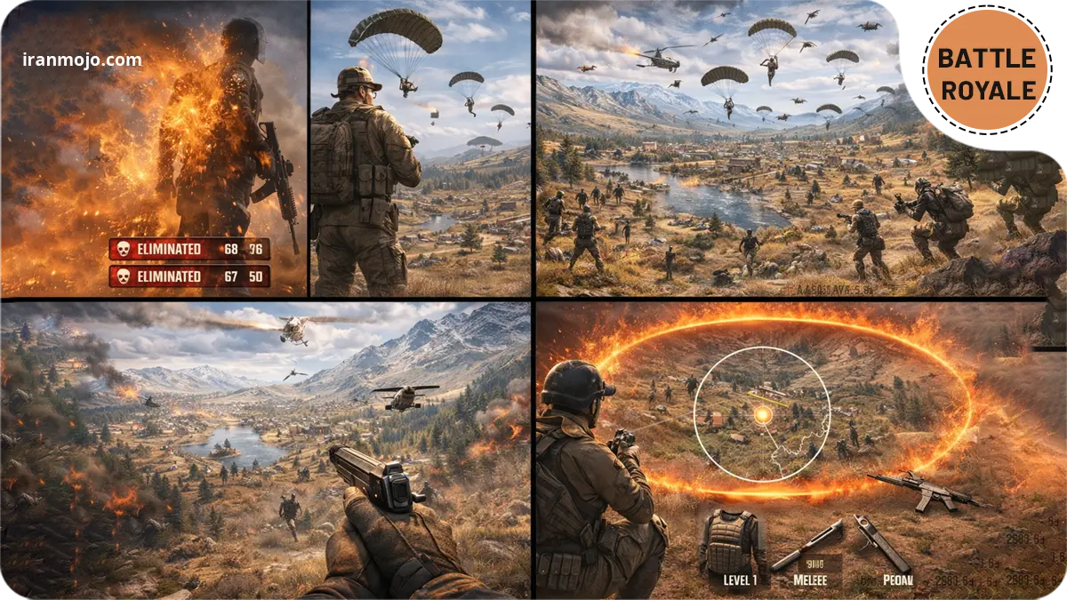 بتل رویال چیست؟ بررسی دلیل محبوبیت این سبک در جهان ویژگی های بازی های بتل رویال