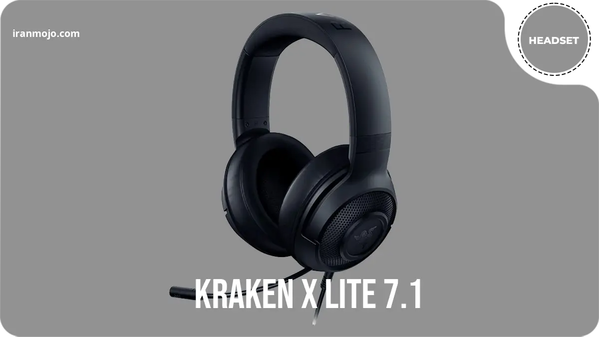 هدست ریزر مدل Kraken X Lite 7.1 - سبک، حرفه‌ای، صدای فراگیر واقعی