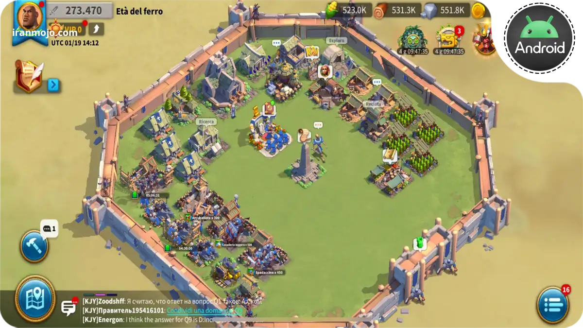 بازی مدیریتی طلوع امپراتوری ها - امپراتوری و ساخت تمدن در موبایل