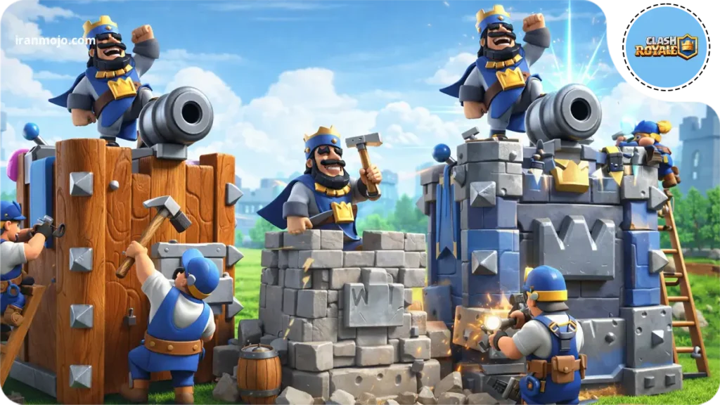 آموزش ارتقا کینگ تاور در کلش رویال + 6 نکات مهم