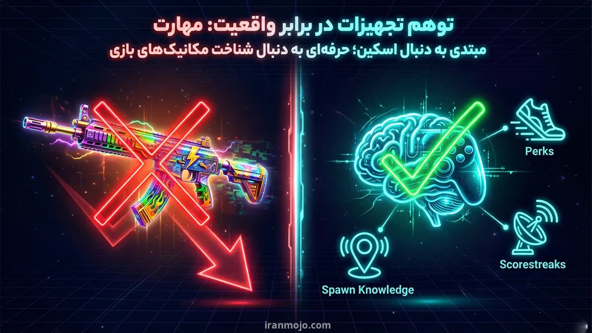 تفاوت یک پلیر حرفه ای با مبتدی کالاف دیوتی در شناخت بازی