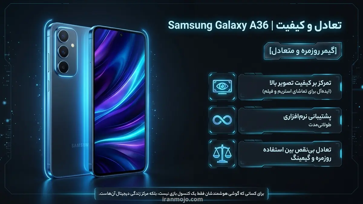 گوشی Samsung Galaxy A36 - تعادل و کیفیت